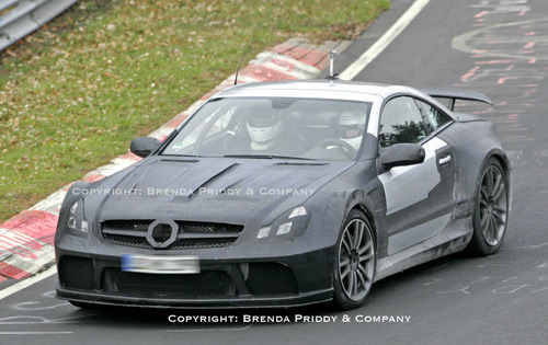 The MercedesBenz SL65 AMG Black Series was recently spied running look at 