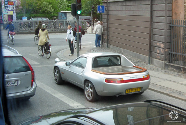 This pickuptruck version of the Porsche 928 GTS was snapped on the road 