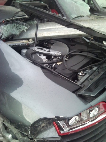 Do you saw fully destroyed hotcar Audi R8 That's exactly what happened to