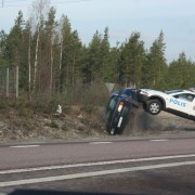 Swedish traffic cops in action