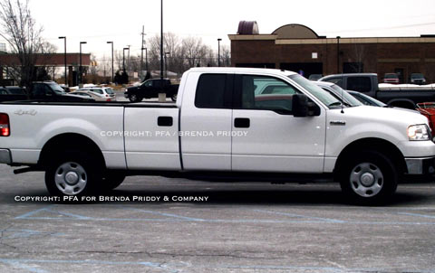 Ford F-150 prototype - a super long wheelbase extended cab with six “doors.