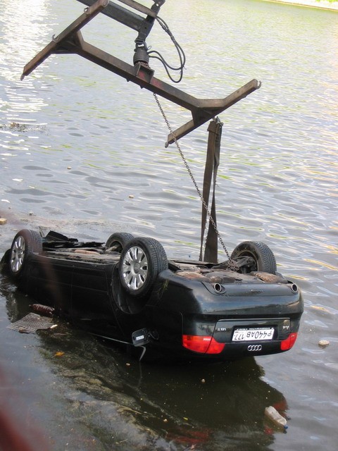 Audi A4 drowned