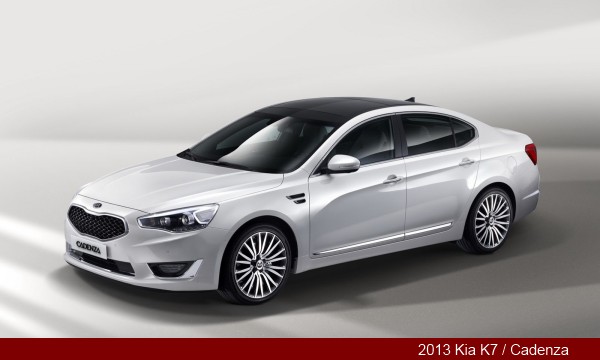 Facelifted 2013 Kia K7 / Cadenza Sedan