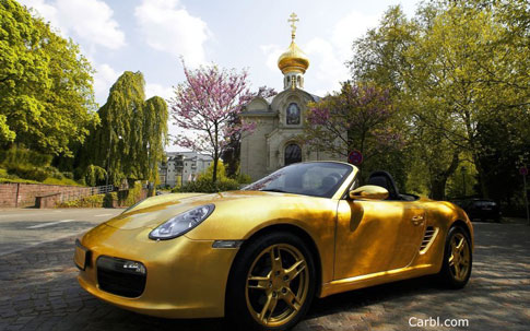 Gold Gilded Porsche Boxter